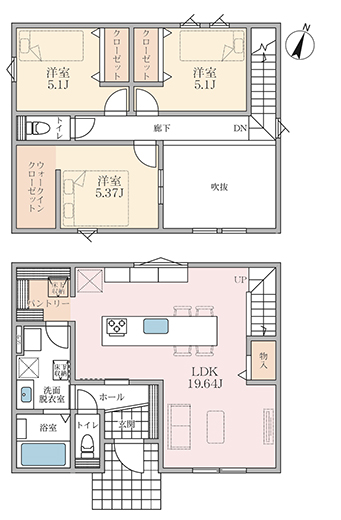 参考プラン(建物面積:92.74㎡・建物価格:3500万円(税込))
