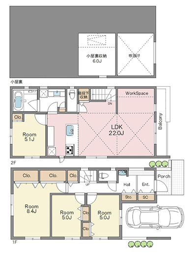 参考プラン(建物面積116.92㎡・建物価格2,840万円(税込))